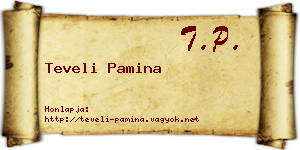 Teveli Pamina névjegykártya